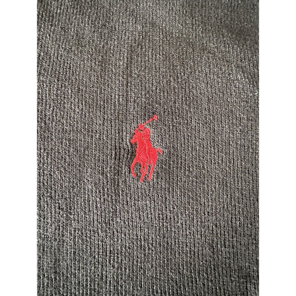 Ralph Lauren Polo XL Black w/Red Pony Quarter Zip Knit Pullover Golf Casual - Picture 5 of 11